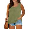 Women Summer Plus Size Sleeveless Casual Solid Color O-Neck T-Shirt Tops Blouse