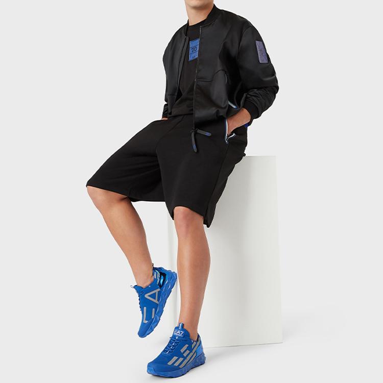 Emporio Armani EA7 Весна-Лето 22 Однотонные Шорты Свободного кроя с Логотипом Мужские шорты Черный 3LPS85-PJAHZ-1200