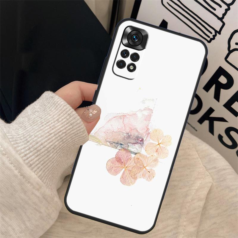 Flowers Pressed Cover For Xiaomi Redmi Note 13 10 11 12 14 15 Pro Plus Case For Redmi 15 12C 13C 14C 10C 15C