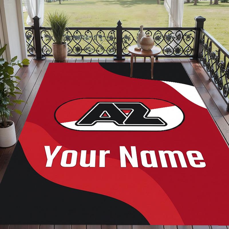 Custom Text Printed Rug AZ Alkmaar Non Slip Floor Carpet For Home Room Decor