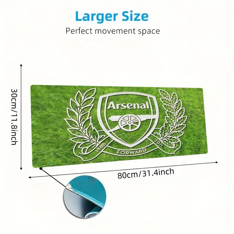Arsenal Football Club Print Cushion Non-slip Laptop Tablet Big Mousepad XXL Mat Mini PC Playmat With Lock edge