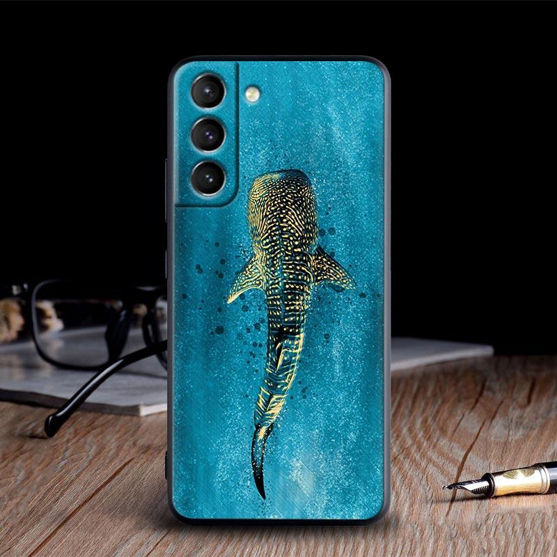 Чехол для Samsung Galaxy S24Ultra с изображением китовой акулы в океане Funda S24 5G S22 S23 Ultra S20 S21 FE S10 Plus Мягкие ТПУ чехлы для телефона