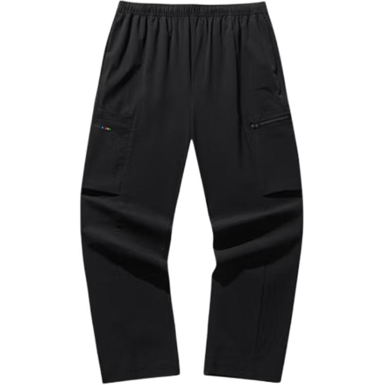Anta Серия Lifestyle Однотонные На шнуровке Средняя посадка Дышащие Универсальные Свободные Спортивные Длинные брюки Мужские низы 152538508-2