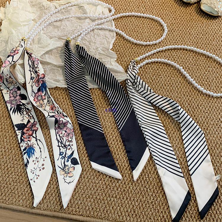 Французское кружево, жемчужный пояс и шелковый шарф, аксессуар для волос