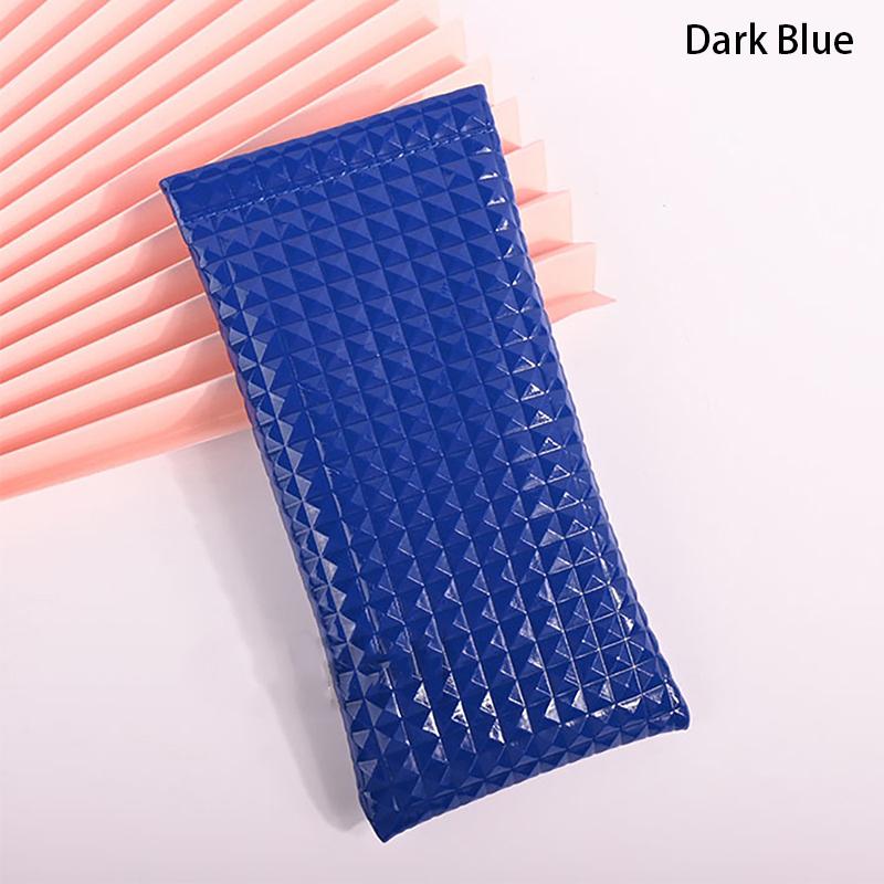 1PC Candy Color PU Leather Sunglasses Bag Women Men Glasses Case Wallet Storege Cases Portable Waterproof Glasses Storege Bags