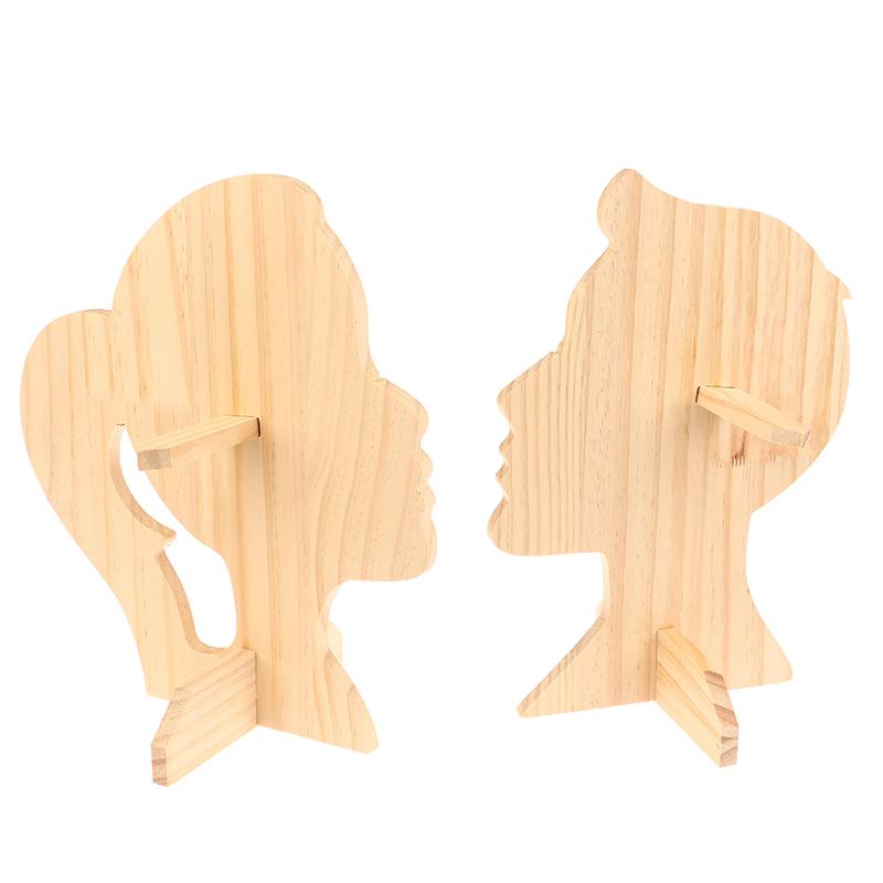 Sunglasses Shelf Display Stand Counter Glasses Storage Shelf Wooden Boys And Girls Head Mold Desktop Glasses Holder