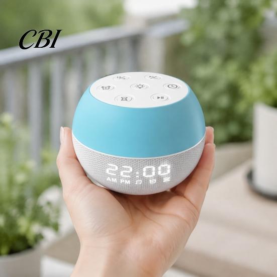 Customizable Sound Effect Player White Noise Sleep Machine, Portable Baby Night Light with 20 Soothing Ambient Machine Sounds, Timer Auto Off
