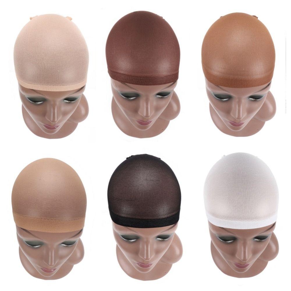 2Pcs Invisible Wig Cap Elastic Hair Net Wig Accessories Stocking Wig Caps for Making Wigs