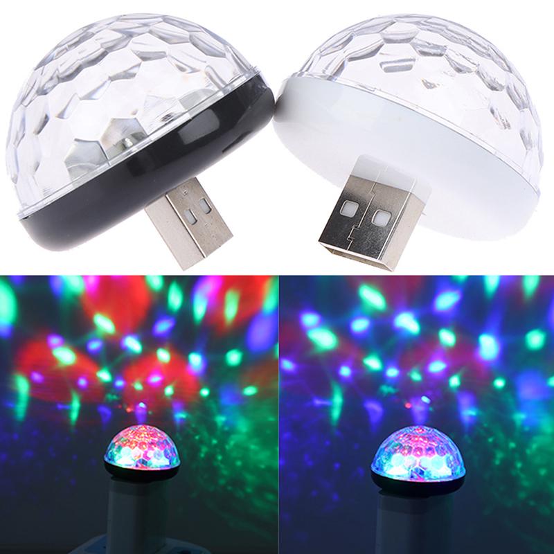 1X Автомобильный USB RGB Мини Интерьер Атмосфера Неоновый Свет Цветная Музыка Светодиодный Декор Лампа