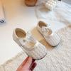 Girls' Mesh Transparent Sandals2026Summer children's cute pearl bow hollowed-out shoes for toddlers, young and older kids