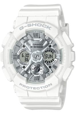 Casio Часы G-Shock Белые, Из биомассы, Пластик, GMA-S120VA-7AJF, Женские,