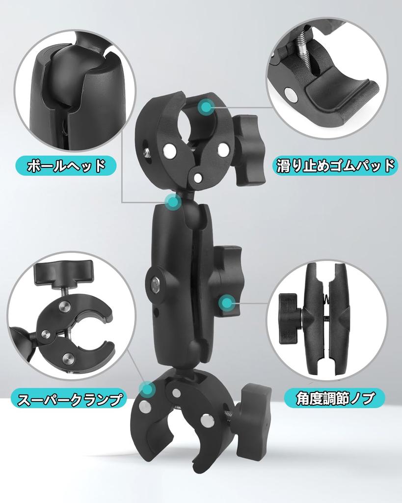 JEBUTU Супер Двойной Зажим для Камеры Более Длинный Двойной Зажим для Экшн-камер и Вращение с Двумя Фотографическими Магическими Фотографическими Осветительными Приборами Стол