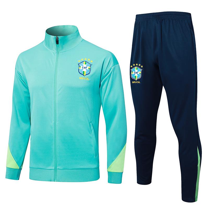2024 country captain zipper Argentina Portugal Italy Brazil Germany warm-up jersey football jersey