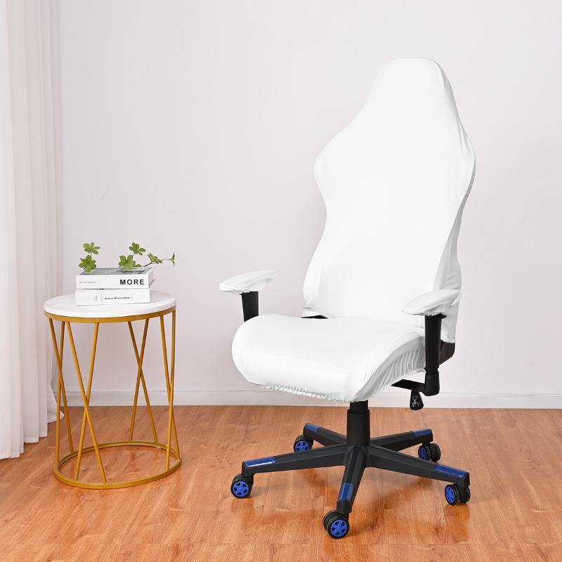 Waterproof PU Leather Slip Covers Game Chair Cover Office Elastic Chair Monochrome Armchair Cover Computer Chair Learning Game Room