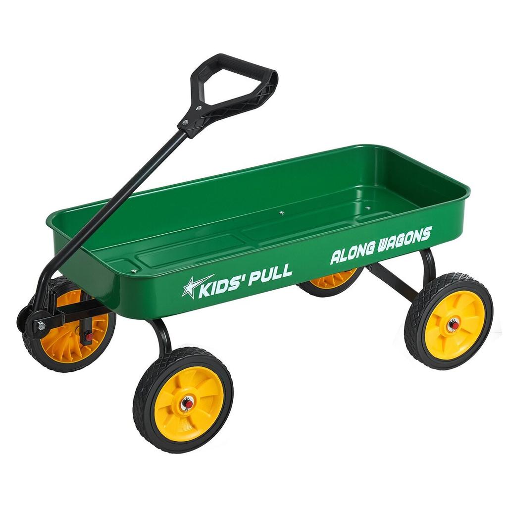 Pull-Along Wagon for Kids, 101 cm Toddler Wagons, Supports up to 80kg, All-Terrain Wagons with Handle, Utility Wagon Cart Birthday Present for Kids