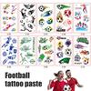 Набор из 10 временных татуировок на футбольную тематику для детей, водостойкие наклейки-татуировки, сувениры для футбольной вечеринки