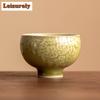 2 шт./набор чашек для чая Yaozhou Kiln Celadon Retru Flower Pattern Meditation Cup Master Single Cup Tasting Tea Bowl Kung Fu Teaset 70 мл