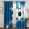 Soccer Football Sports Lovers Room Decorative Curtains 2 Panel Boys Girls Bedroom Living Room Den Window Decorative Curtains