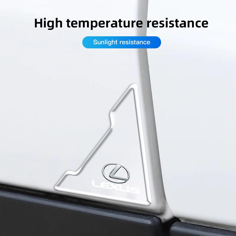 EZQZ3 2/4Pcs Car Door Corner Cover Sticker Anti Scratch Protection Decals For Lexus RX 300 IS 250 300 GX 400 460 UX 200 NX LX GS ES SC