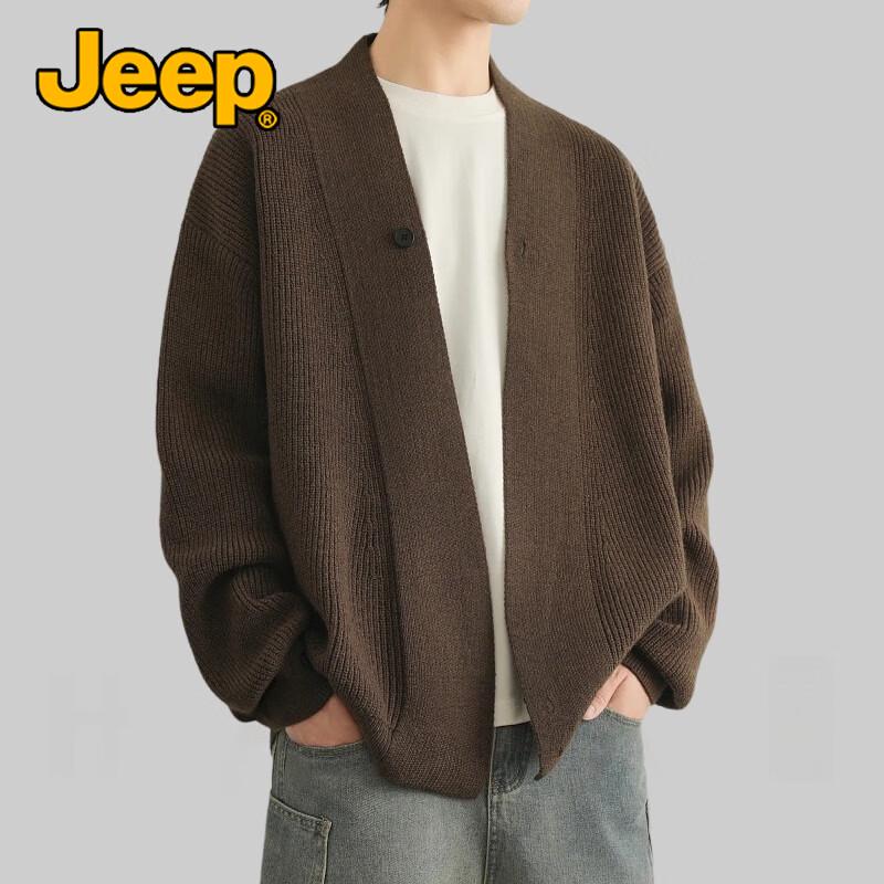 Jeep Японский минималистичный вязаный кардиган с V-образным вырезом