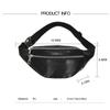 High Fashion Ladies Fashion Leather Belt Zipper Large Capacity Waist Bag Sports Shoulder Bag
