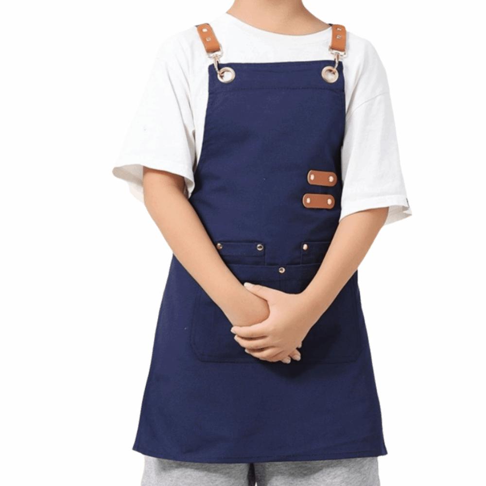Lightweight Children's Canvas Apron Minimalist Kids Chef Costume Kids Cooking Apron Baking