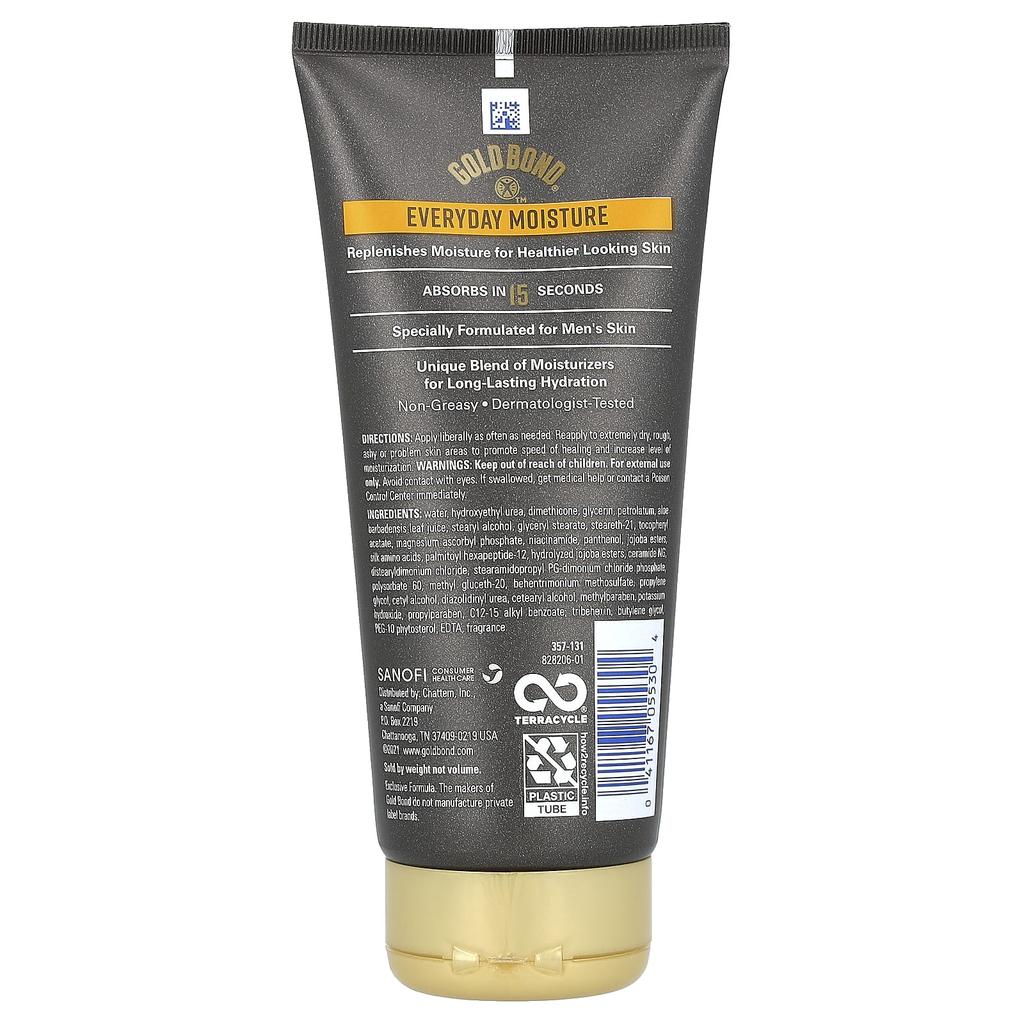 Gold Bond, Men's Essentials, Daily Body & Hand Cream, Normal to Dry Skin, 6.5 oz (184 g)