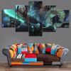 Home Decor Hd Prints Pictures Wall Artwork 5 Pieces League Of Legends Poster Modular Game Painting Canvas For Living Room Framed