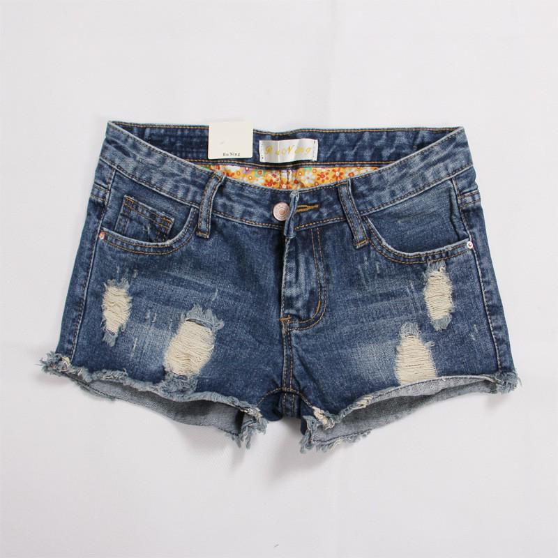 FGHJ Summer Large Size Women's Denim Shorts Female Jeans Short Jeans