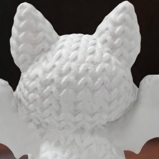 Umbra Studio Festive Halloween Ornament, Knitted Texture Bat Cat Design Figure, Mini Size Sculpture for Party Desk Shelf Decor
