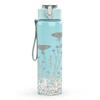 1PC Wild Grass Daisy Floral Border 750ml Color Plastic Sports Water Bottle Leakproof Flip Straw Lid For Sports Office Home Use