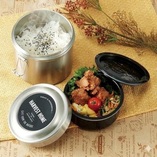 Skater insulated lunch box bowl type 2-tier 1050ml large capacity men stainless steel jar thermal insulation vacuum structure STLB3AG