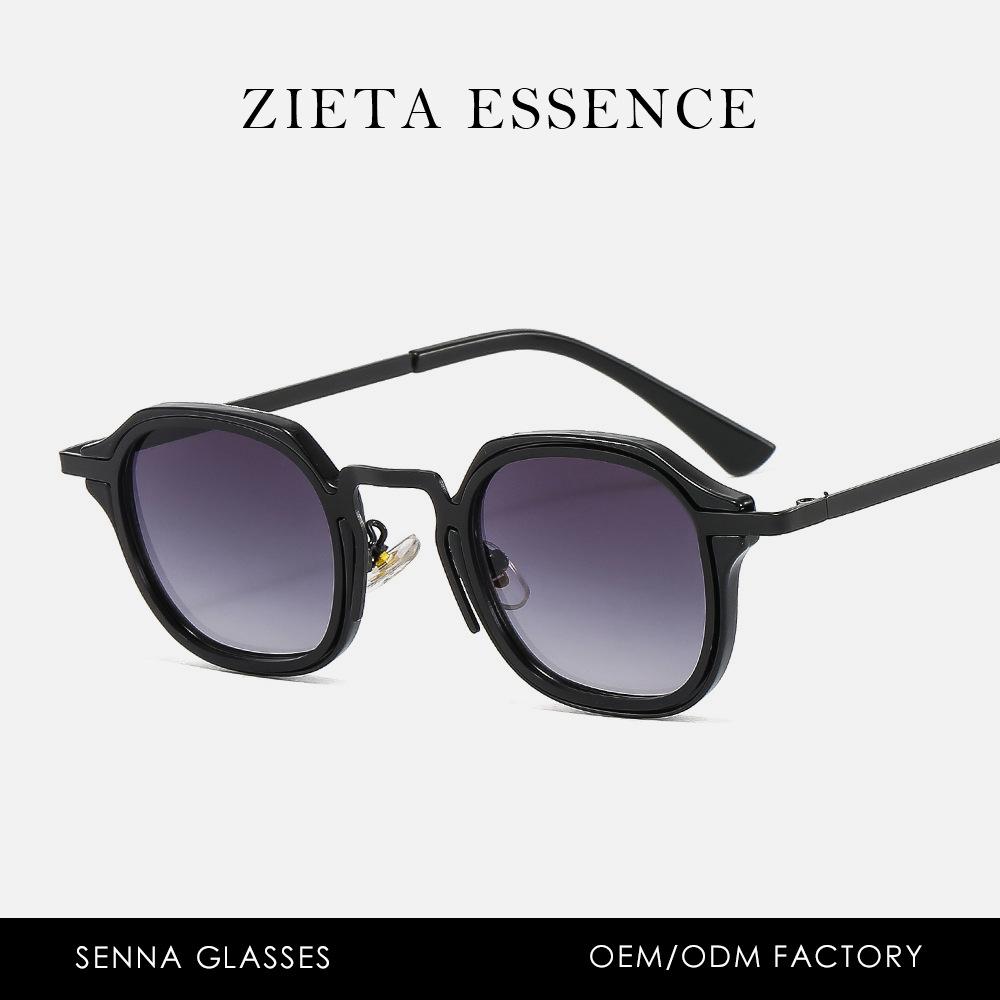 Металлические квадратные солнцезащитные очки в стиле гавани, очки P, панк, полная оправа, британские ретро-солнцезащитные очки