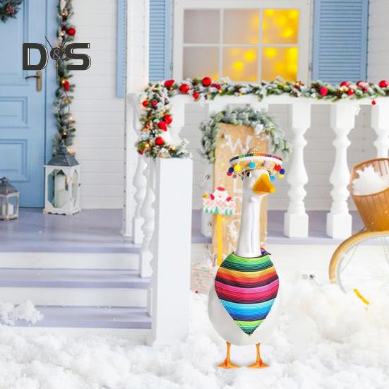 Комплект одежды мексиканского гуся для статуи гуся на лужайке, мексиканское сомбреро и шарф-бандана, праздничный костюм гуся для вечеринки в саду на Синко де Майо, патио и двор