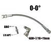 1/8 NPT Turbo Oil Feed Line AN4 Oil Return Line Kit Feed Line 30~500CM Stainless Steel Braided 0-90 Degree End Straight Hose