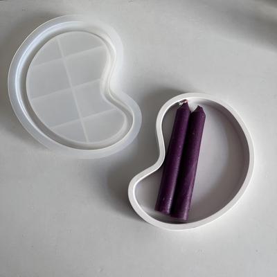 Силиконовая форма для подноса в форме горошины, сделай сам, овальный поднос, цемент, гипс, подставка для свечей, ювелирных изделий, тарелка для хранения, форма для эпоксидной смолы, глины, домашний декор