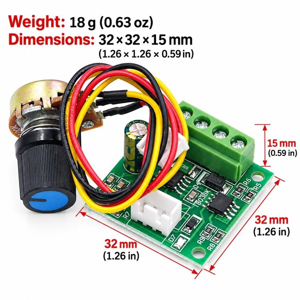 1.8V to 15V PWM Control Module 2A Low Voltage Controller DC Motor Regulator Industrial Use