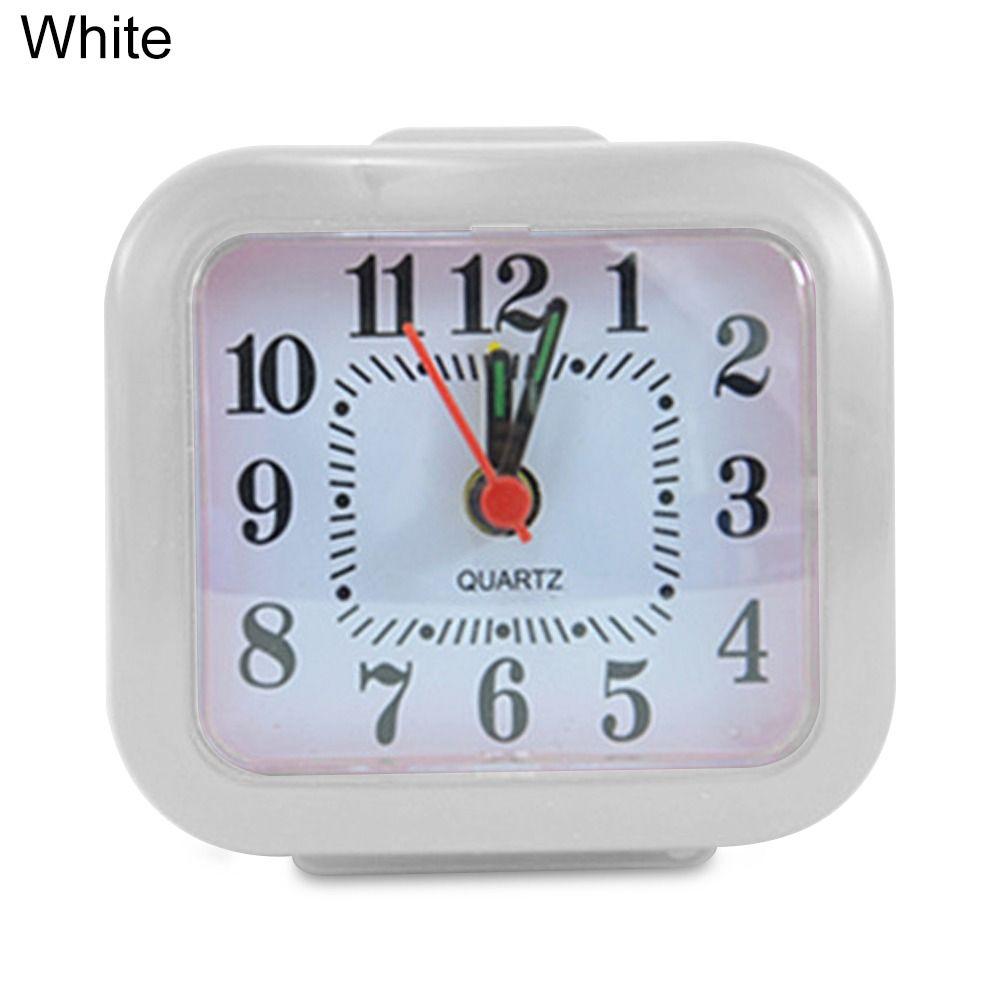Маленький бесшумный будильник без тиканья у кровати, кварцевые часы на батарейках, утренний будильник, украшение для стола в спальне