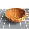 Round Natural Fruit Baskets Food Storage Bowl Decorative Rattan Wicker Serving Basket For Dessert Snacks Bread Baskets 22/25cm