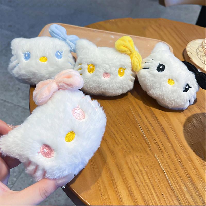 Милый Брелок Hello Kitty Sanrio Мультяшная Мягкая Плюшевая Кукла Подвеска для Сумки Брелок для Ключей Подарок на День Рождения для Женщин Девочек