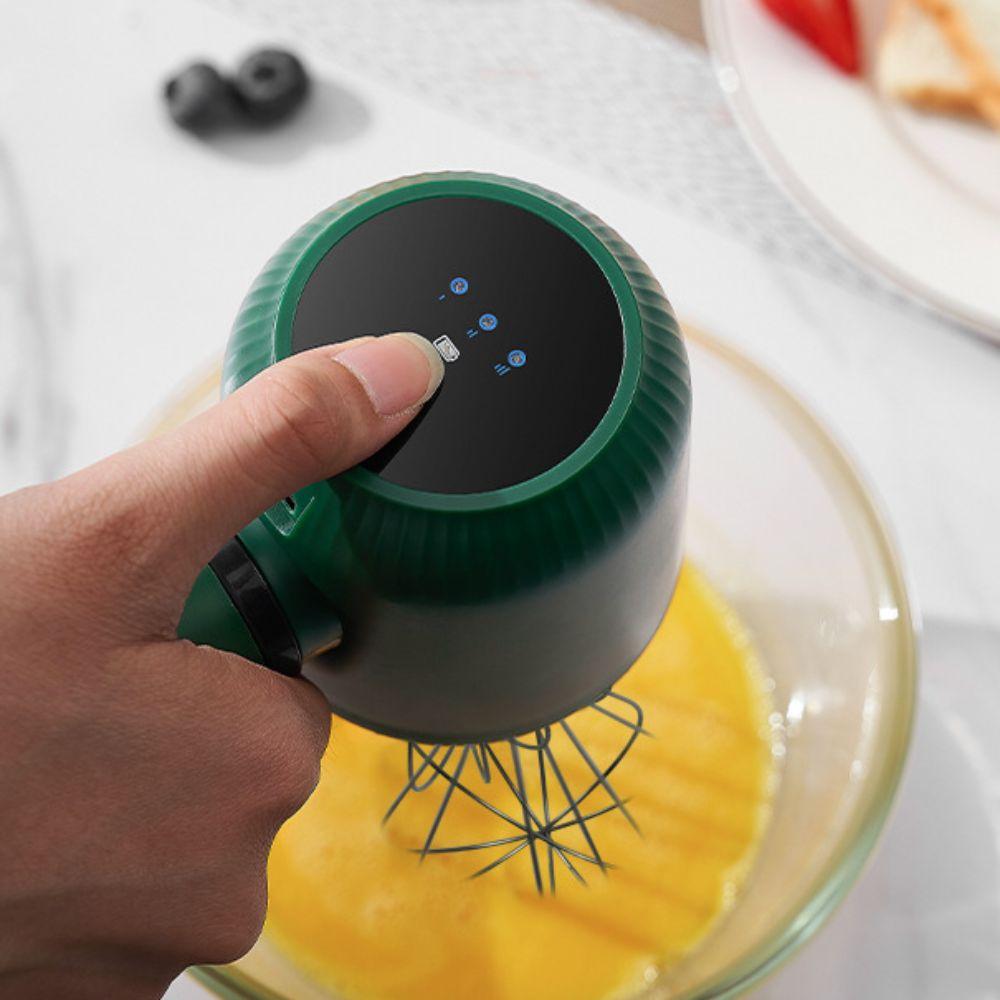Double Whisk Head Wireless Handheld Electric Egg Beater Stand-up Design Egg Mixer Cake