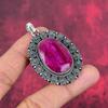 Ruby Gemstone Handmade Jewelry, 925 Solid Sterling Silver Pendant Jewelry Decent Design Jewelry Gift For Her