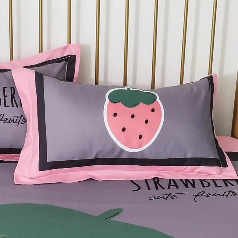 Наволочка, большая одинарная простая мультяшная студенческая подушка для общежития, набор 48*74 см