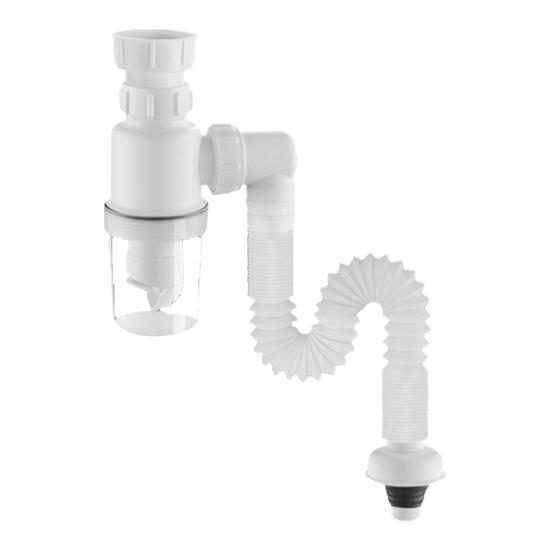 1 Set Sink Drain Pipe Easy Installation Odor Resistant Universal Sewer Pipe Kit for Bathroom Home Kitchen