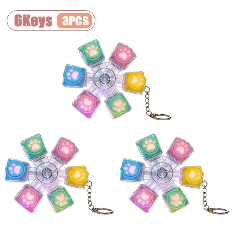 Кошачья лапка Keycap Брелок Механическая клавиатура Fidget Spinner Снятие стресса Милый брелок для офисного стола Подарок от тревоги