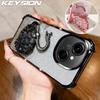 KEYSION Противоударный ТПУ чехол с гальваническим покрытием для TECNO Spark Go 1 1S Go 2025, блестящая задняя крышка со стразами и подставкой в виде лебедя для Pop9 4G