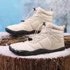 Unisex Mid-Top Winter Snow Boots: Thickened Velvet, Non-Slip Outdoor Hiking Shoes