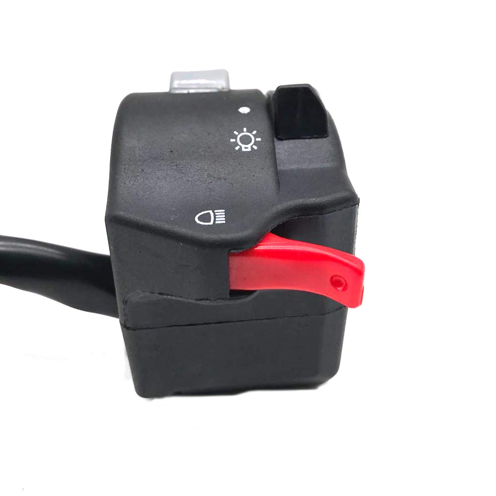 HANSWD 7/8'' 22mm Motorcycle ATV Handlebar Control Switch Headlight Fog Lamp Turn Signal Horn