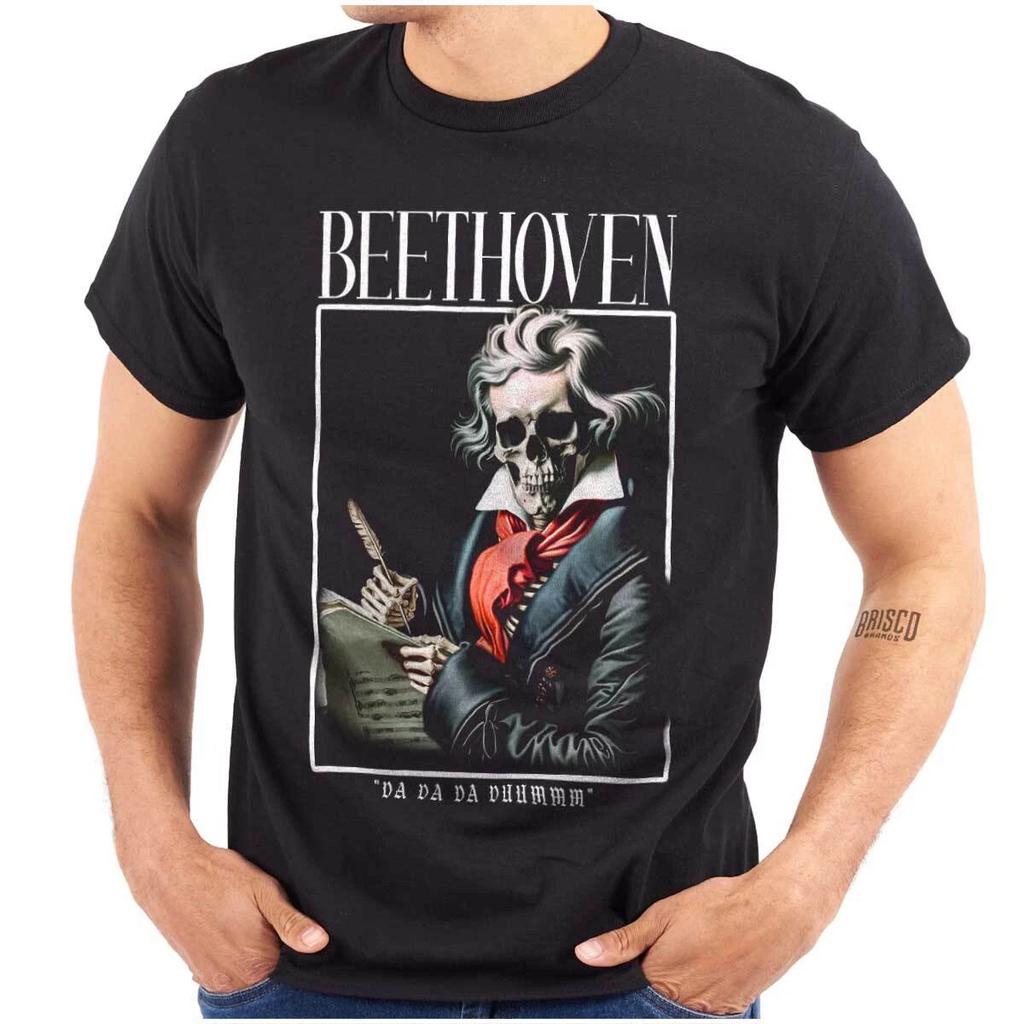 Classical Music Beethoven Skeleton Da Da Dum Womens or Mens Crewneck T Shirt Tee
