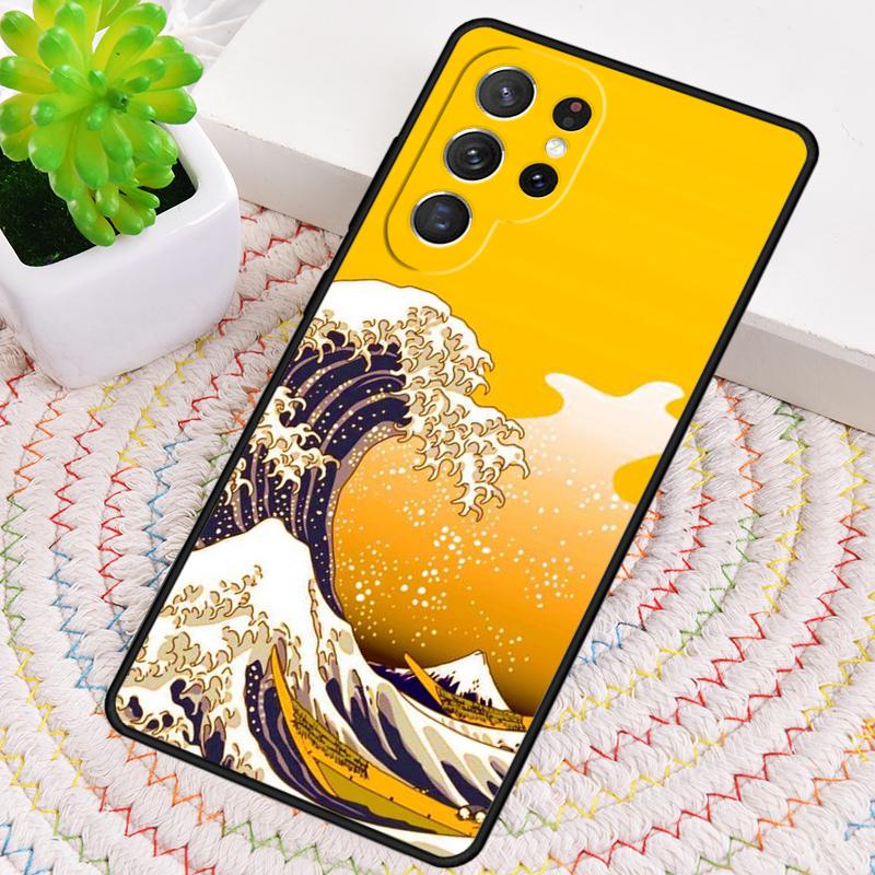 Японская волновая art силиконовый чехол для телефона для Samsung Galaxy note 10 pro S26 S25 S24 S23 S22 S21 Plus S25Ultra Capa Cover